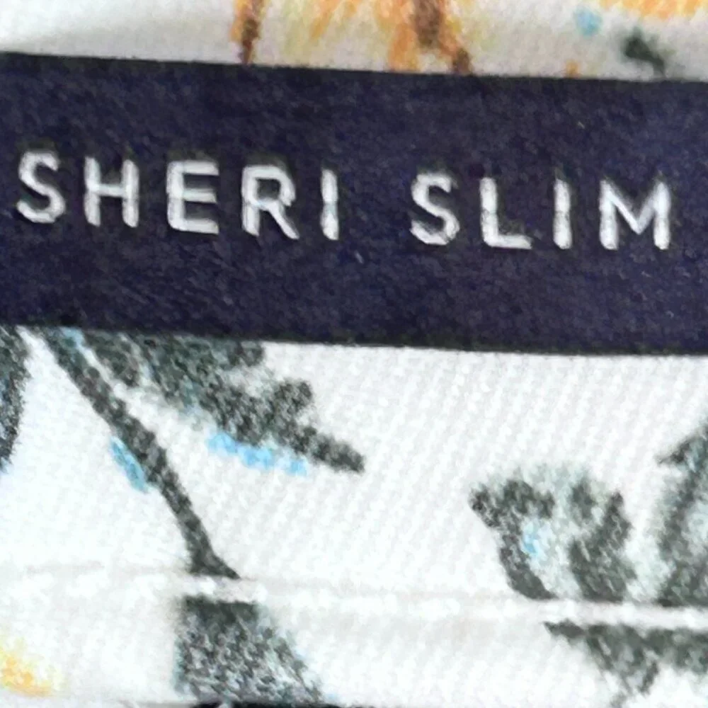 NYDJ Jeans Women's Size 10 Floral Sheri Slim Lift x Tuck Ankle Straight Beach - Picture 6 of 13